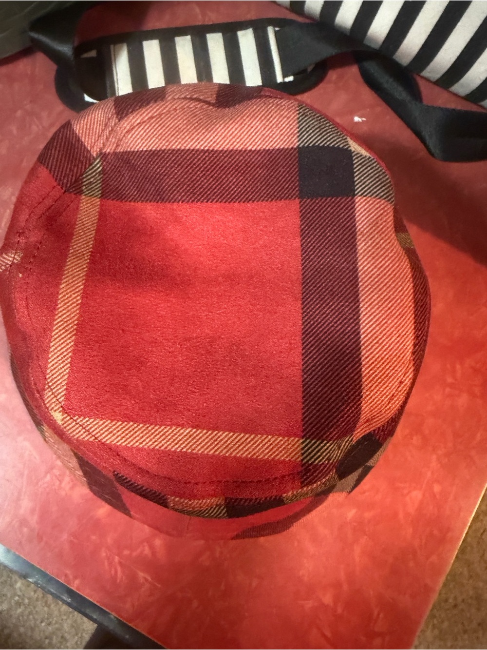 Plaid Red Bucket Hat - Women's Fashion Accessory - Picture 7 of 14